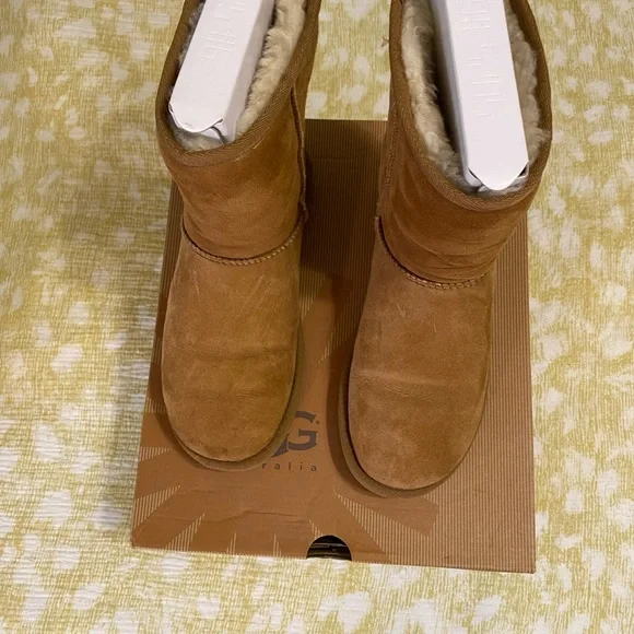 Classic short mini UGGs in Chestnut - Picture 2 of 9